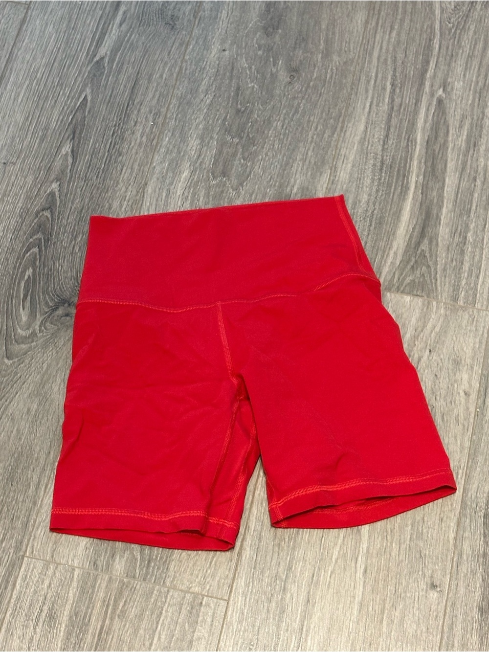 NWOT lululemon athletica Red High-Rise Bike Shorts